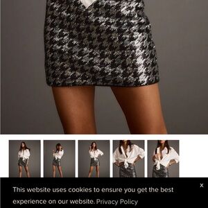 Black & Sequin Mini Skirt